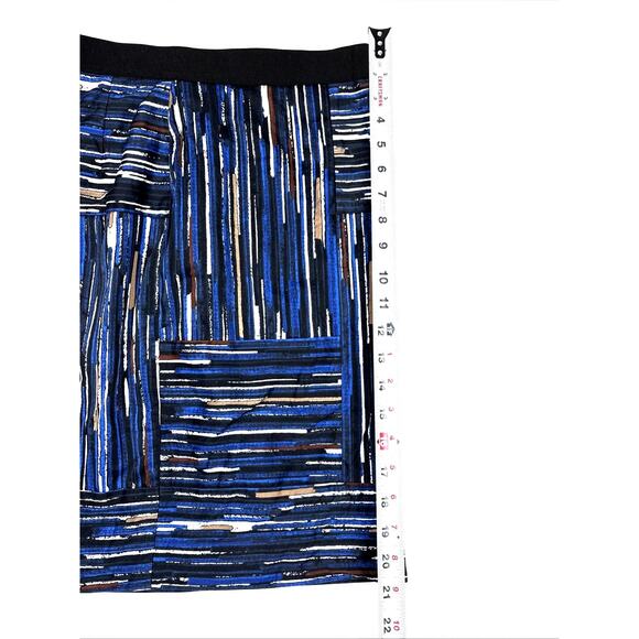 Ann Taylor Skirt Womens Petite Size 0 Geometric Print Multicolor Blue - Picture 8 of 9